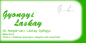 gyongyi laskay business card