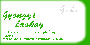 gyongyi laskay business card